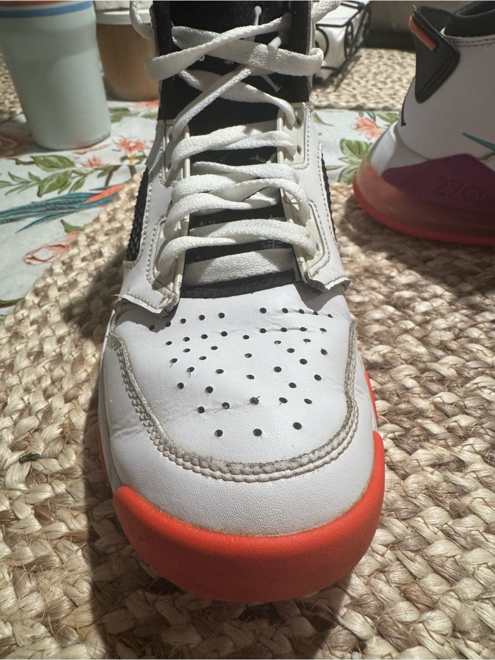 Nike Air Jordan Mars 270 White Hyper Pink Blue GS 7Y 8.5 Women’s Basketball Shoe - Picture 5 of 15